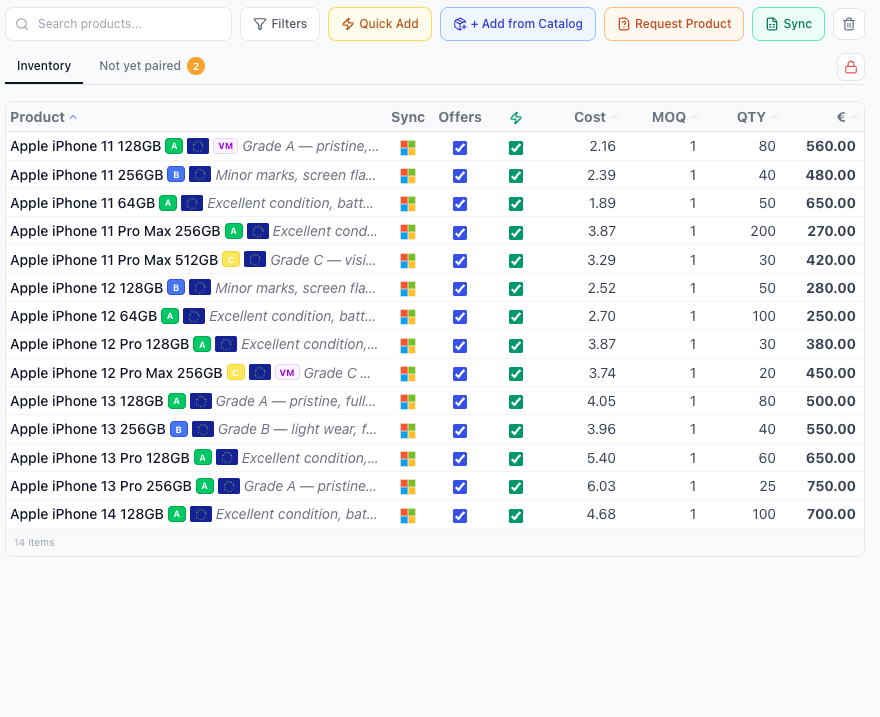 Live Inventory Sync screenshot