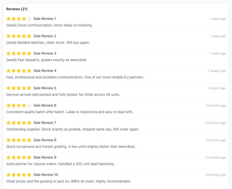 Reviews & Reputation screenshot